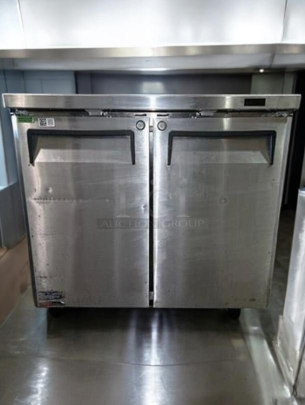 Turbo Air MUF-36-N undercounter freezer, stainless steel, fully tested, excellent condition, 115V, dual doors.