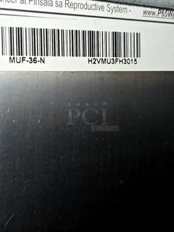 Turbo Air MUF-36-N Undercounter Freezer, prime condition, 115V, fully tested, visible model and serial number barcode.