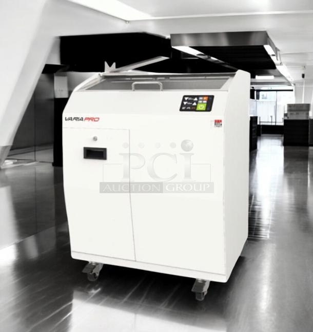 Alt text: "JAC Varia Pro MPL800 Commercial Bread Slicer in exceptional condition, fully tested and working, features control panel."