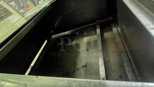 Commercial bakery enclosed display case, remarkable condition, fully tested and working, empty interior view.