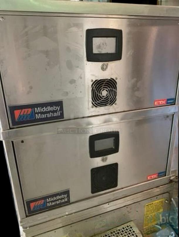 Middleby Marshall CTX DZ33T Triple Deck Infrared Conveyor Oven, 208V, superb condition, tested, with control panels visible.