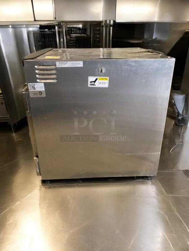 Cres Cor H137SUA5D hot holding cabinet, pristine condition, 120V, fully tested, visible caution label and QR code.