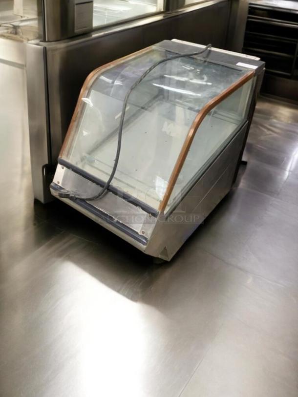 Cal-Mil Concepts 2017R refrigerated display case, commercial countertop, great condition, 120V, fully tested and working.