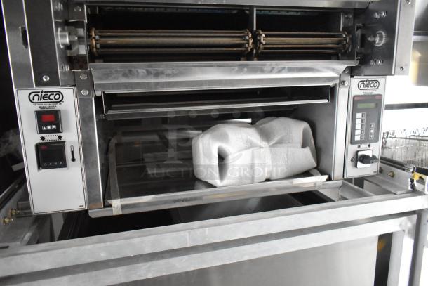 Nieco broiler installed in a new Cruising Kitchens 2021 mobile kitchen trailer. Stainless steel, digital controls visible.