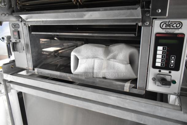 Nieco broiler in new condition inside a 2021 Cruising Kitchens Burger King mobile kitchen trailer.