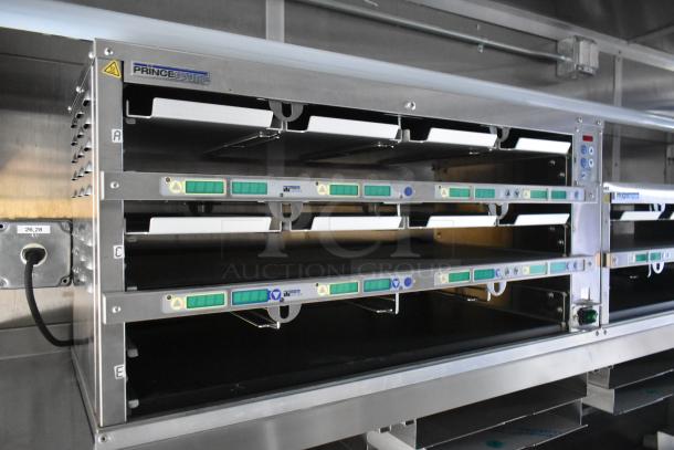 Prince Castle holding bins in a new 2021 Cruising Kitchens Burger King trailer. Stainless steel with controls, ideal for fast food.