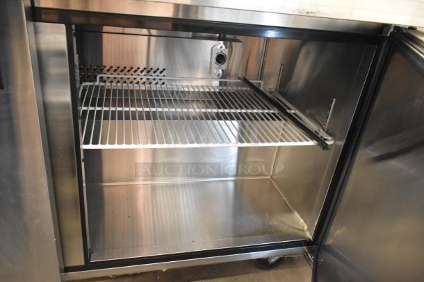 Polar MSF8307 stainless steel commercial sandwich salad bain marie, features mega top, commercial casters, 115V, 1 phase.