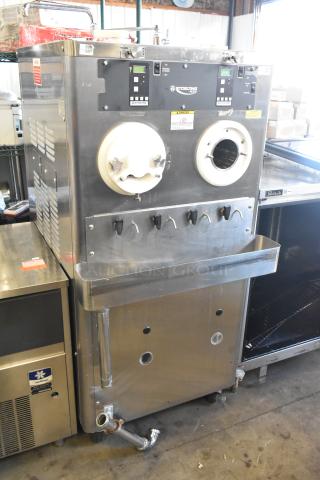 2021 Stoelting M202-209B00SIR stainless steel commercial custard freezer, air-cooled, 208-240V, 3 phase, floor style.