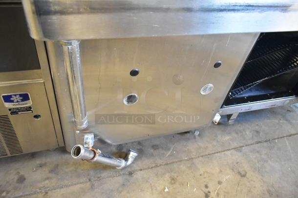 2021 Stoelting M202-209B00SIR stainless steel custard freezer, air-cooled, 208-240V, 3-phase. Visible pipe connection.