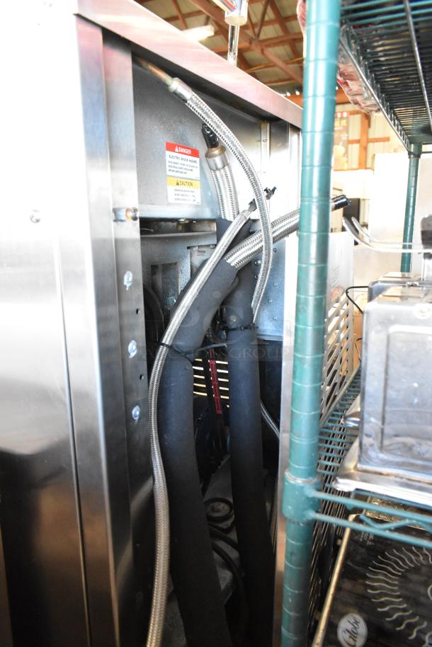 2021 Stoelting M202-209B00SIR stainless steel custard freezer, commercial floor style, air cooled, 208-240V, 3 phase.