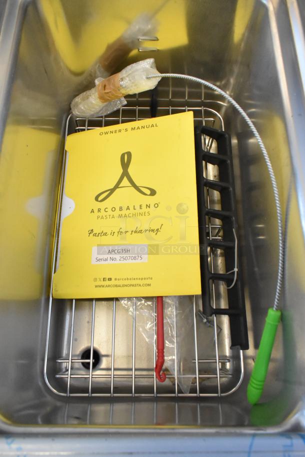 Arcobaleno APCG35H pasta cooker with manual. New, scratch and dent condition. 11-gallon, 80,000 BTU, natural gas.