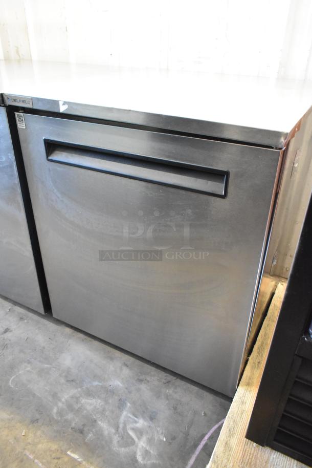 2021 Delfield 406P-STAR4 stainless steel undercounter cooler, single door, on casters, 115V, excellent condition.
