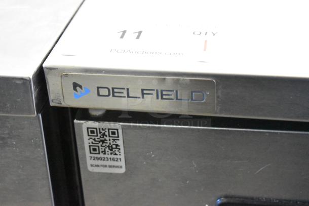 2021 Delfield 406P-STAR4 stainless steel undercounter cooler; single door, commercial casters. 115V, 1 phase.