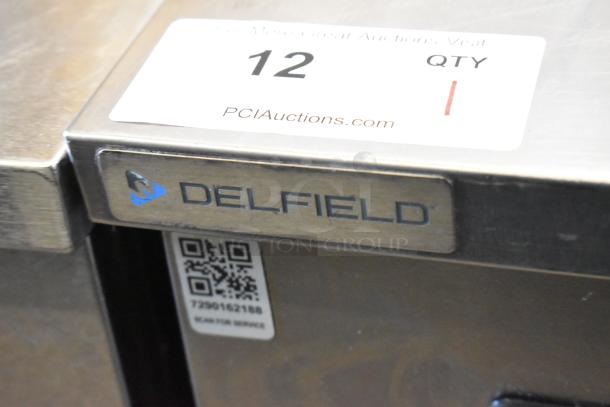 2019 Delfield 406P-STAR2 stainless steel undercounter cooler, single door, on casters, 115V, commercial use.