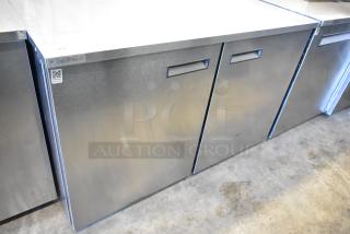 2018 Delfield UC4048P-STAR stainless steel 2-door undercounter cooler on casters, 115 volts, 1 phase, excellent condition.