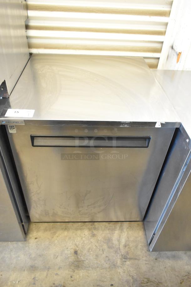 2023 Delfield 406P-STAR2 stainless steel undercounter cooler on casters, excellent condition, 115V, 1 Phase, single door.