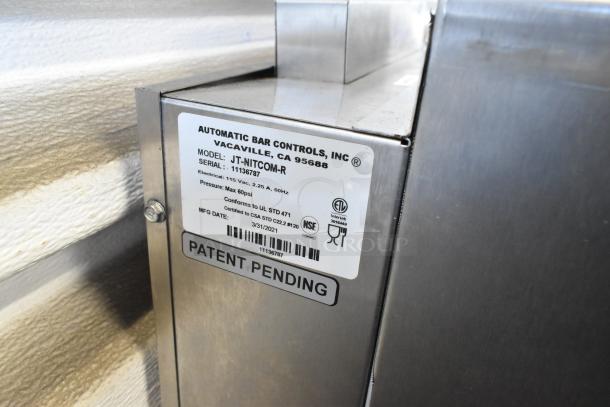 2021 Automatic Bar Controls JT-NITCOM-R nitro dispenser, stainless steel, 115V, patent pending, commercial use.