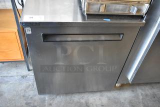 2018 Delfield 406P-STAR2 stainless steel single door undercounter cooler on casters, 115V, 1 phase, commercial use.