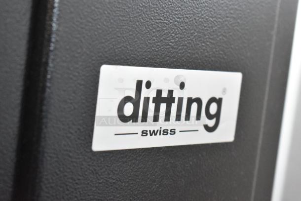 2017 Ditting KR1203 coffee grinder; metal body, countertop design, 120V, 1 phase, commercial use. Ditting branding visible.