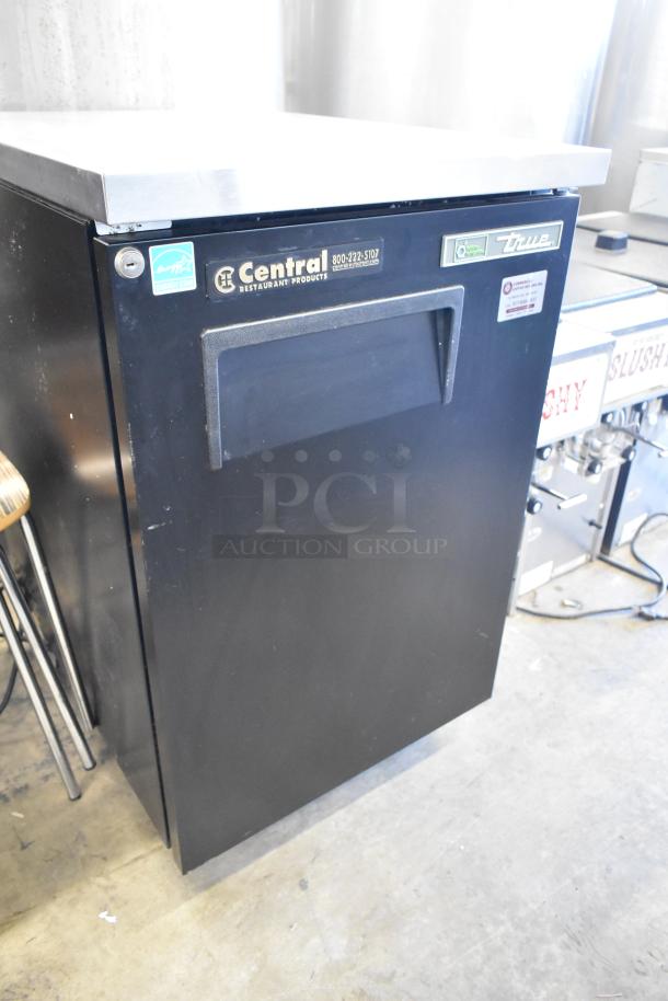 2018 True TBB-1-HC undercounter bar cooler, metal, single door, on casters, 115V, features Energy Star label.