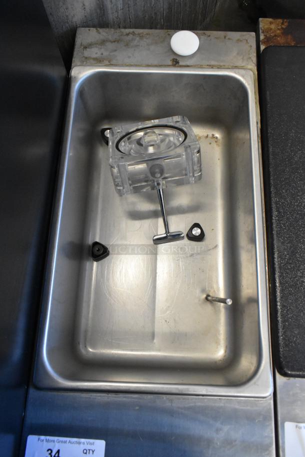 2018 Crathco 3311 stainless steel countertop frozen beverage machine, single flavor, parts visible, 115V, 1 phase.