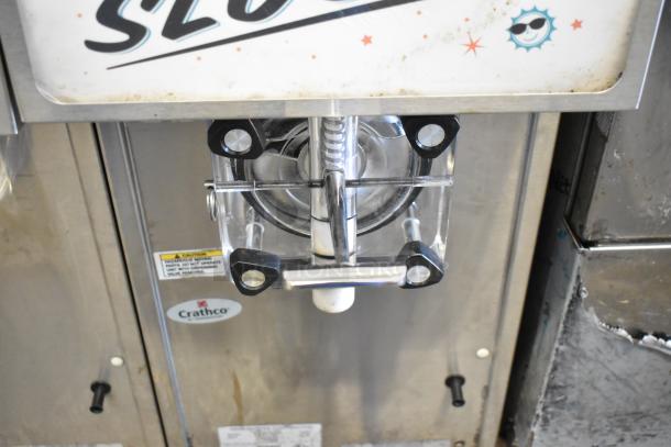 2018 Crathco 3311 frozen beverage machine, stainless steel, single flavor, visible branding, 115V, 1 phase.
