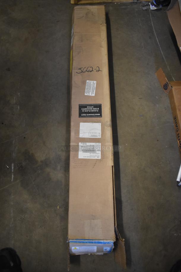 Cardboard box labeled "Maintenance Part," containing one of five brand new scratch-and-dent items, including Dual Lite Emergency Light.