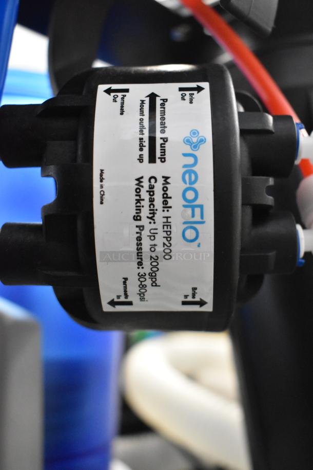 NeoFlo permeate pump, model HEPP200, capacity up to 200gpd, working pressure 30-80psi, made in China.