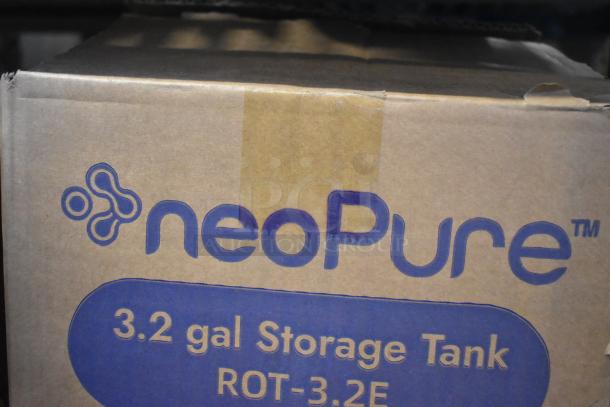 NeoPure 3.2 Gallon Storage Tank box, brand new with minor scratches and dents, model ROT-3.2E.