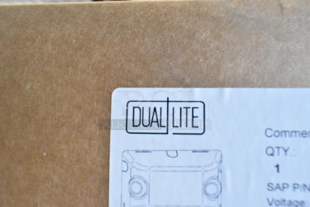 Dual Lite LED Emergency Light, model EVHCEZP, in unopened packaging. Label indicates quantity 1.