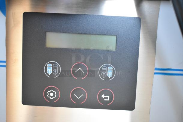Control panel of Narvon 378NSSM2 metal frozen beverage machine, featuring buttons for operation. Brand new condition.