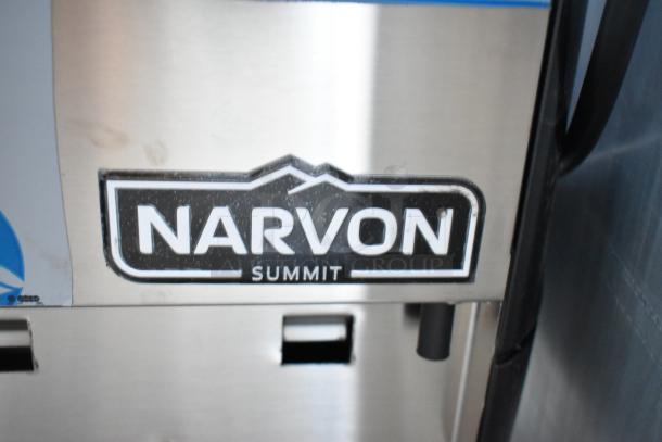 Brand new Narvon 378NSSM2 metal granita machine, 3.2-gallon capacity, scratch and dent, 115V, 1 phase, visible Narvon logo.
