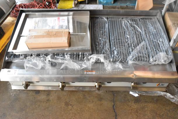 BRAND NEW Cooking Performance Group 351CRCPG48NL Charbroiler Grill, 160,000 BTU, stainless steel, natural gas, scratch and dent.