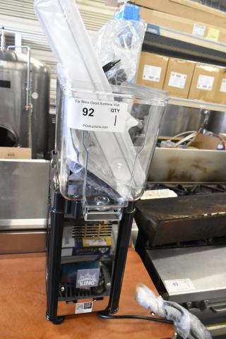 Brand new Carnival King COLDREAM 1M 3-gallon beverage dispenser; metal construction; 115V; single bowl; scratch and dent.