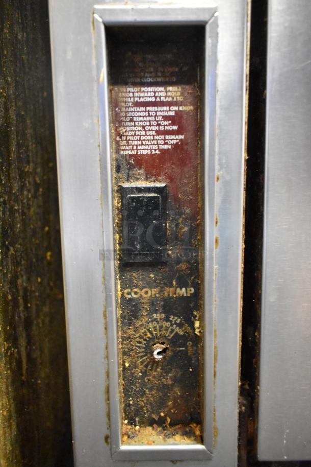 Southbend P36G-BBB range control panel, shows wear with visible settings. Stainless steel, suitable for commercial use.