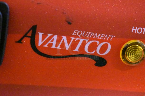 Avantco 177PG400S panini grill, stainless steel, brand new, with scratch and dent, model marking visible, 120V.