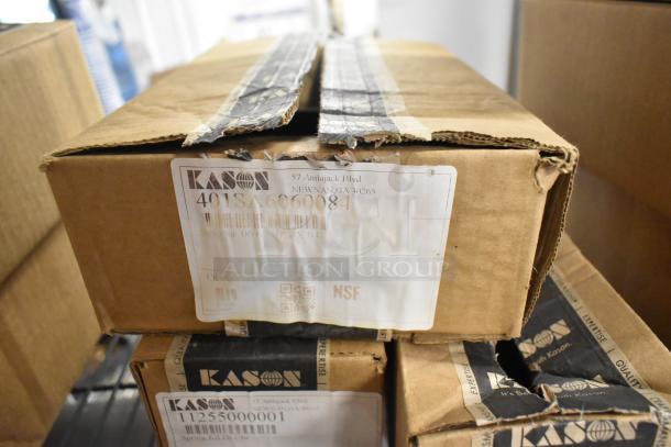 Kason items in slightly damaged boxes, labels show model numbers 401SA6060084 and 11255000001, NSF marked.