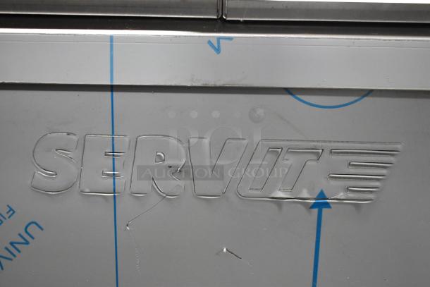 Brand new ServIt 423TCW46 stainless steel chip warmer, 46 gallon capacity, scratch and dent condition, 120V, 1 phase.
