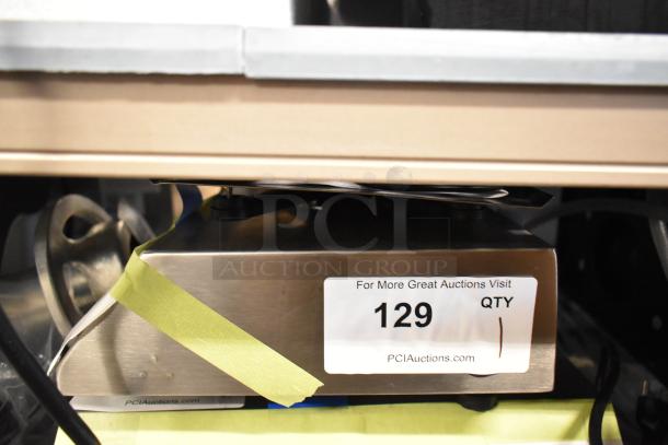 Brand new Torrey 166LEQ510 digital portion control scale, 10 lb capacity, minor scratches, labeled PCIauctions.com.