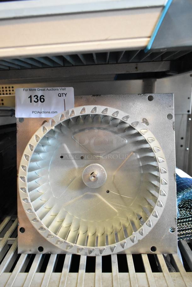 Brand new 2024 Nidec motor for convection oven. Scratch and dent condition, 115-120V, 1 phase. Auction tag visible.