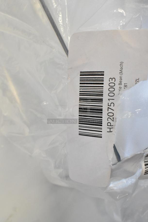 Five brand new scratch and dent items including a Bunn Hopper HP207510003 with label, in plastic packaging.