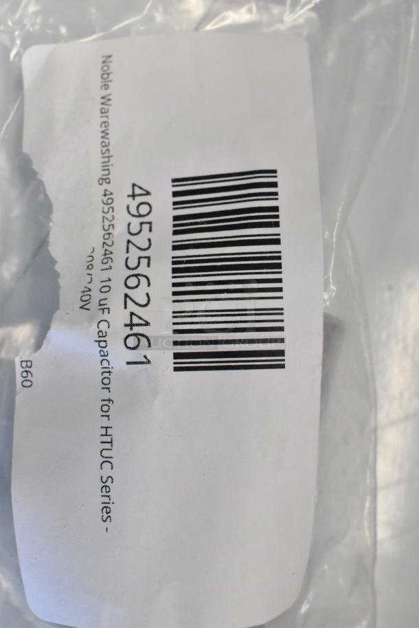 Noble Warewashing 4952562461 10 uF Capacitor for HTUC Series, new condition, barcode and part number visible on packaging.