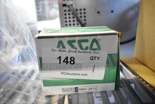 ASCO Solenoid Valve box, model 85145, for PXE100. New scratch and dent condition. Auction tag reads quantity 1.