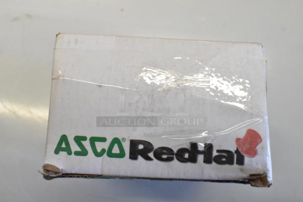 Brand new Henny Penny 85145 solenoid valve in damaged ASCO RedHat box for PXE100. Box shows scratches and dents.