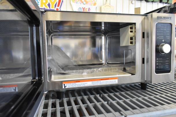 Brand new Solwave 180MW1000D stainless steel commercial microwave with dial control, 2024 model, 120V, 1 Phase.