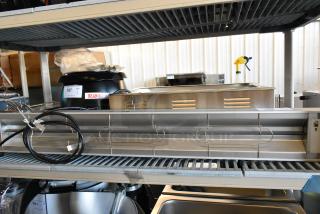 Hatco GRAH-48 48" Glo-Ray infrared food warmer, new, minor scratches, high wattage, 120V, 1 phase, visible wiring, metal finish.