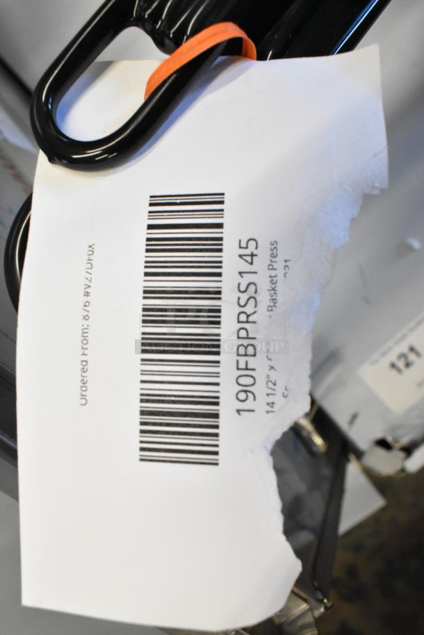 3 new scratch and dent fryer items: 14.5"x6" 190FBPRSS145, 10"x4.75" 190FBPRSS104, 13.25"x6.5"x5.875" 190FB1366 with front hook.