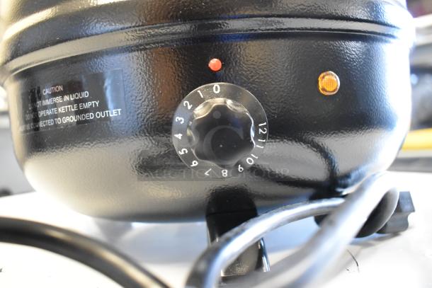 Brand new Galaxy 177GSW11 11 Qt. Soup Kettle Warmer with temperature dial, caution label, 110V, 1 Phase. Scratch and dent.