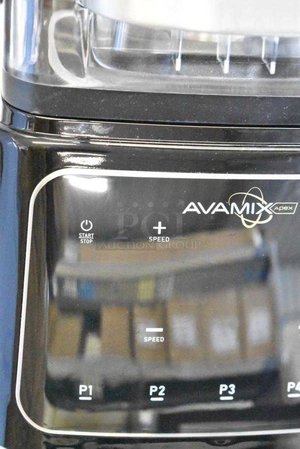 BRAND NEW AvaMix 928HBX2000 blender, 3 1/2 hp, 64 oz., touchpad controls, sound enclosure, visible AvaMix logo.