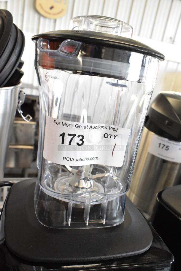 Brand new AvaMix 928BX1100E commercial blender with touchpad, timer, 48 oz. Tritan™ container, and label indicating auction lot 173.